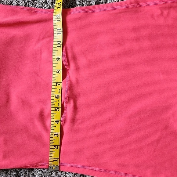 All In Motion Brushed & Sculpted Rib Sports Short Bodysuit, Size S coral color. - Picture 10 of 15